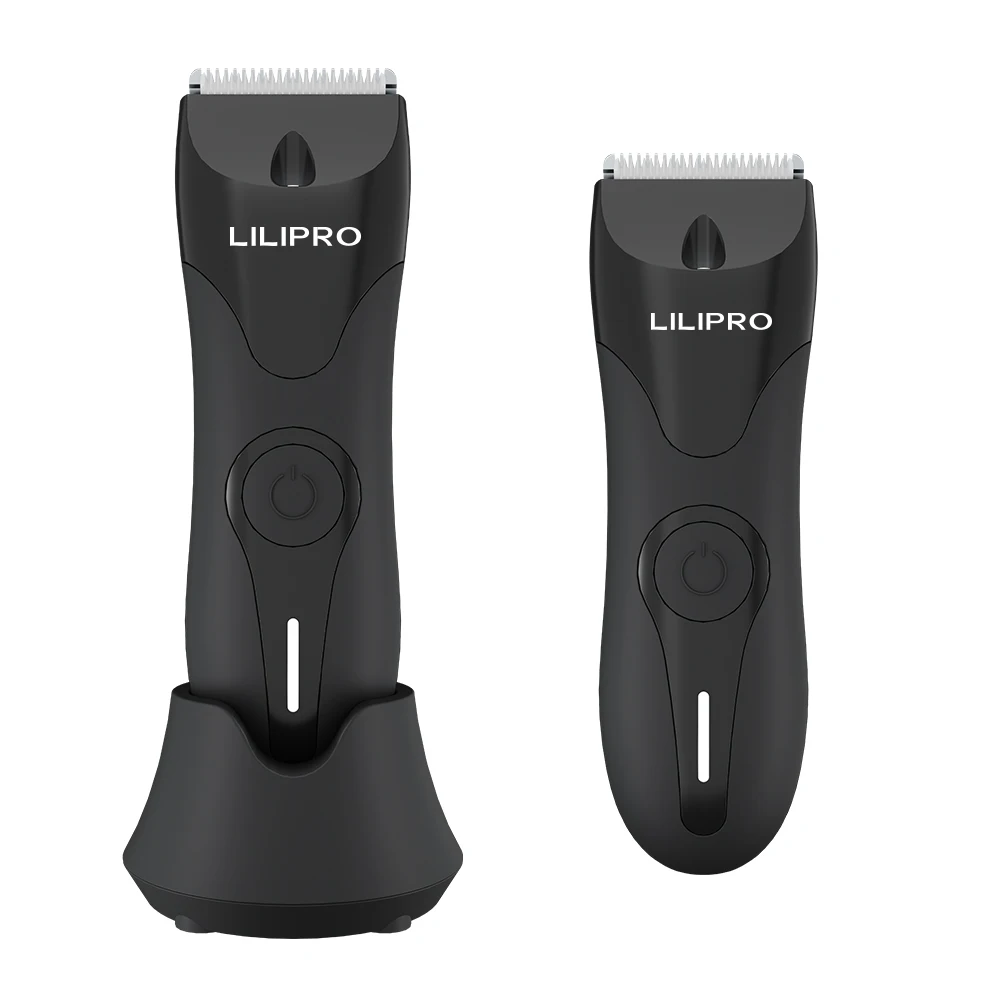 LILIPRO B8 Balls Trimmer Groin with 3 Trimming Combs Pubic Hair Trimmer with Replaceable Ceramic Blade Wireless Body Trimmer Men