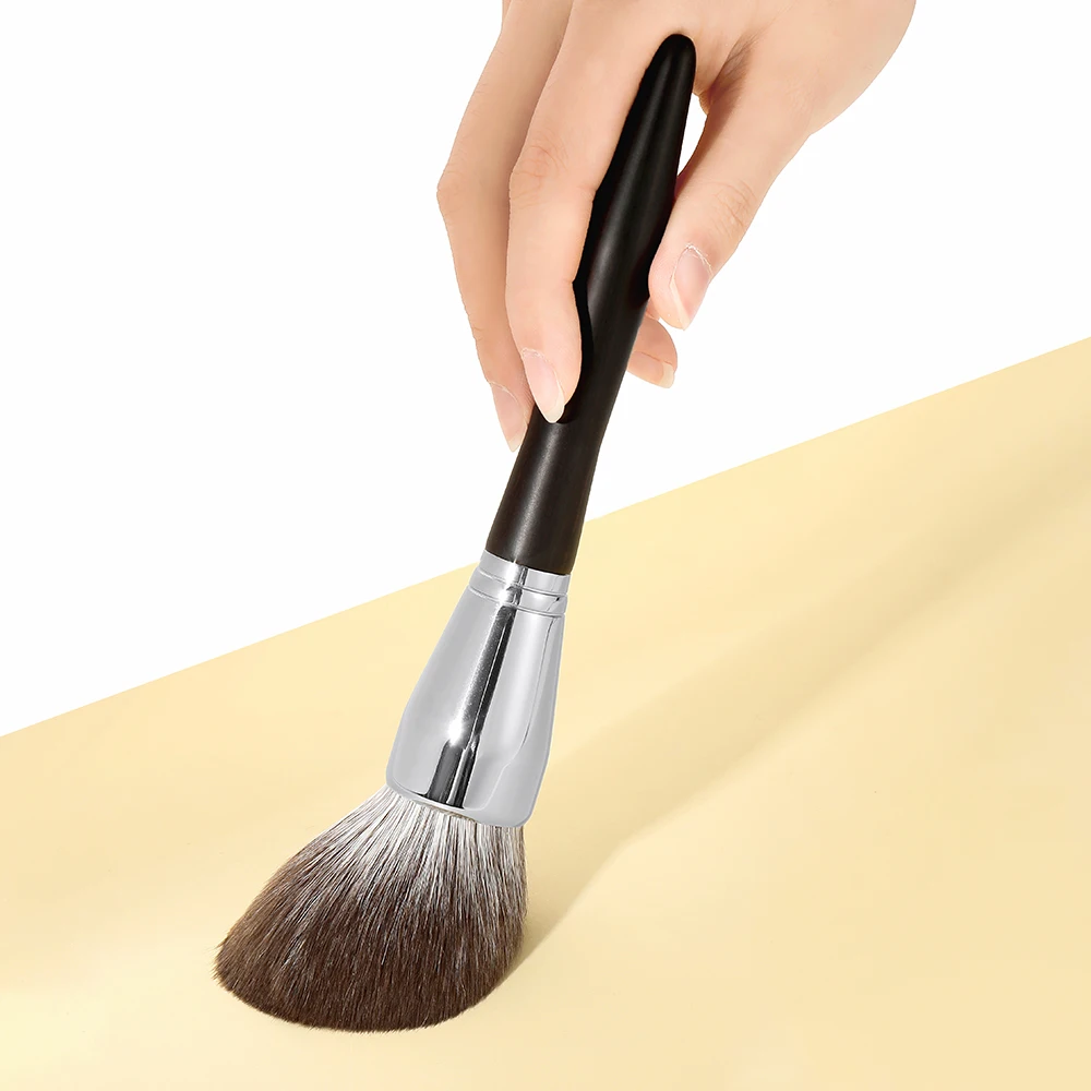 Fox fur ebony Powder brush Private Label Makeup Brushes