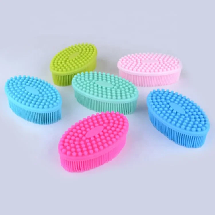 Silicone Body Scrubber Soft Exfoliating Body Bath Shower Scrubber Loofah Brush Silicone Body Brush