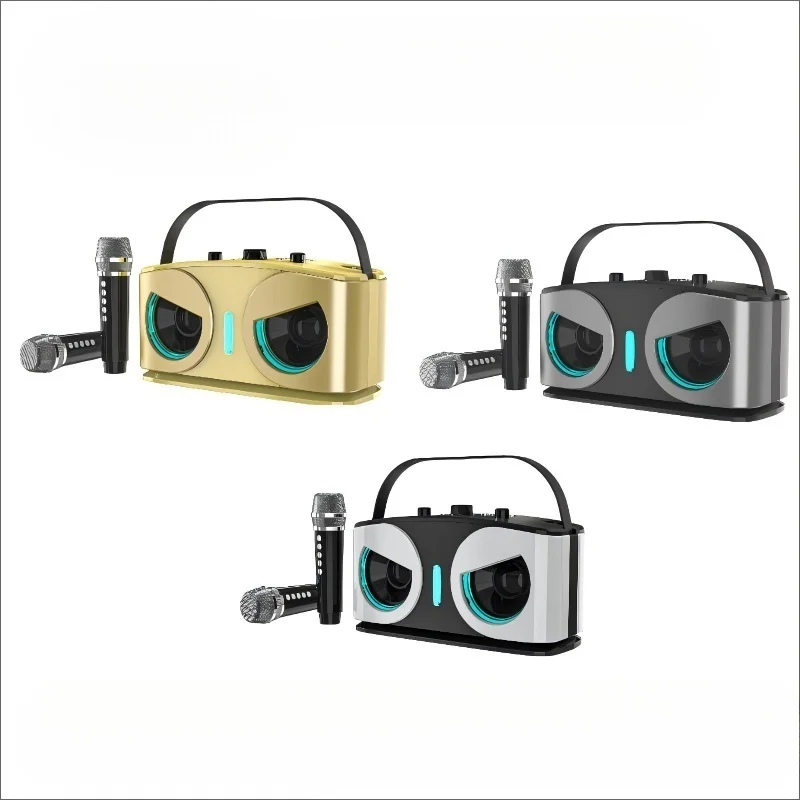 KD203 Bluetooth Speaker with mic Wireless Bluetooth Dual Microphone Karaoke Speaker 3D Stereo Amplifier party speaker SD306