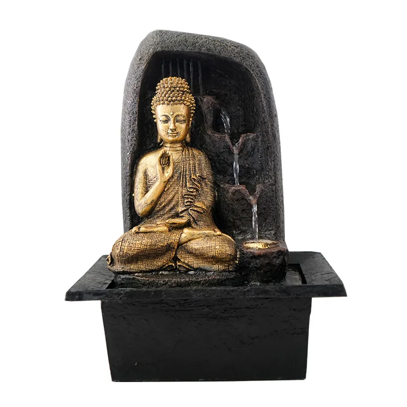 Polyresin Creative Design Frog Hug Lotus Water Fountain Garden Decoration for Indoor Outdoor Home Decoration