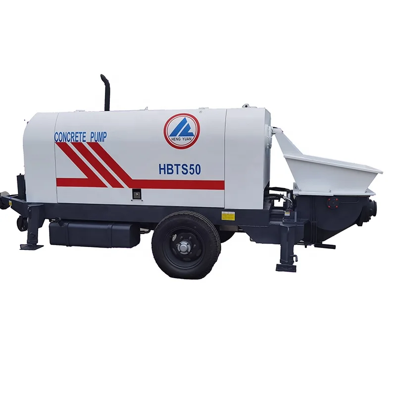 Concrete machine beton pump trailer mobile 40m3 60m3 concrete pump for bridge construction hydraulic pouring pump for concrete