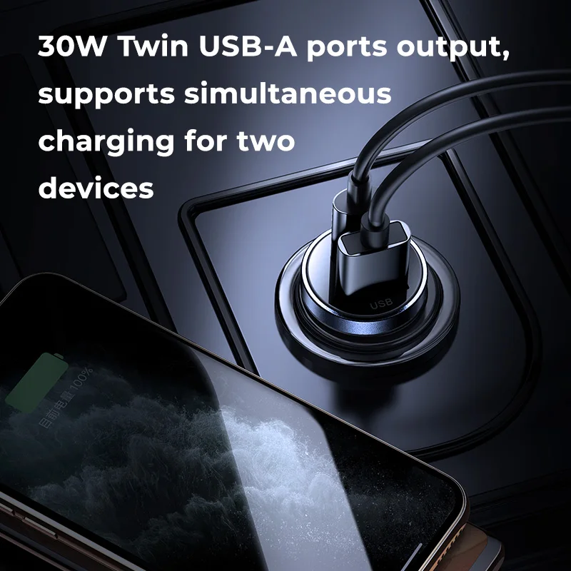  JOYROOM 2 Type-c PD порты 30 Вт Супер Мини Автомобильное зарядное устройство с двумя USB-C автомобильное для iPhone Samsung iPad