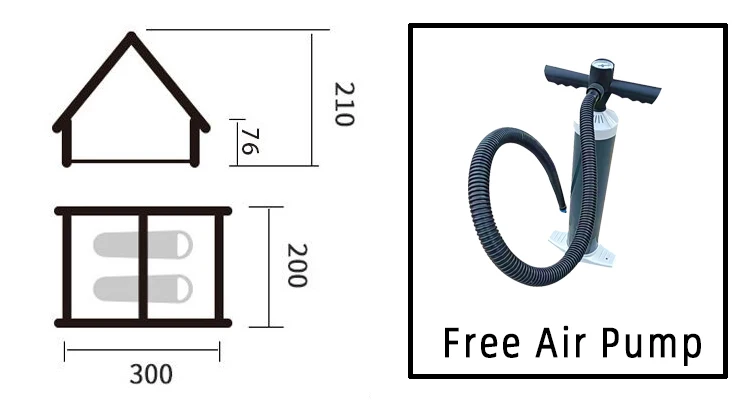 Marvelous family 2 - 4 person TPU Skylight Inflatable blowup tent for outdoor events