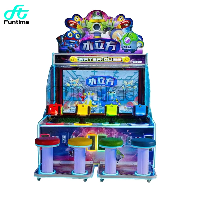 Cheapest Price 4 Players Water Shooting Gun Arcade Machine Water Shooting Video Arcade Game Machine Hot Sale