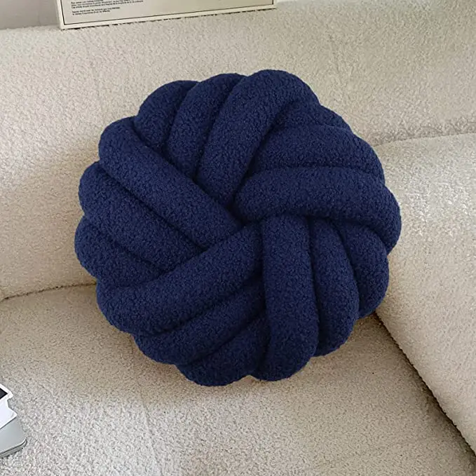 Factory Handmade Knotted Cushion Sofa Home Decor Ball Throw Plush Pillows Wholesale