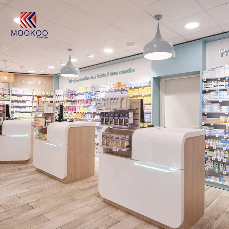 Modern Style Factory Direct Sale High End Pharmacy Shop Display Furniture Medicine Storage