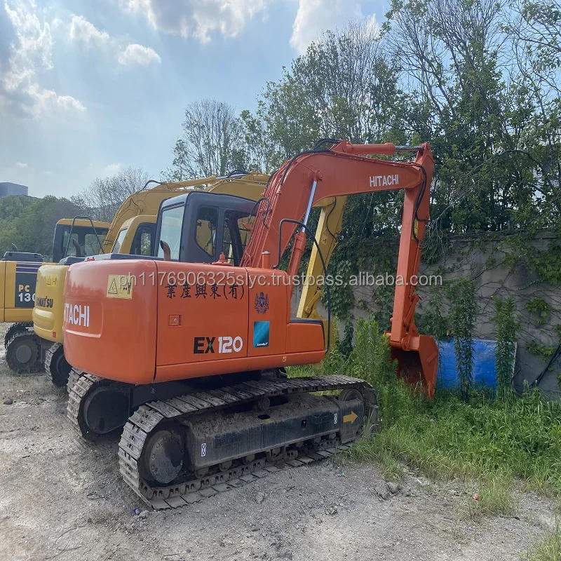 12ton hitachi ex120-5 excavator for sale used ex120 crawler digger machine in working condition ex120 zx120