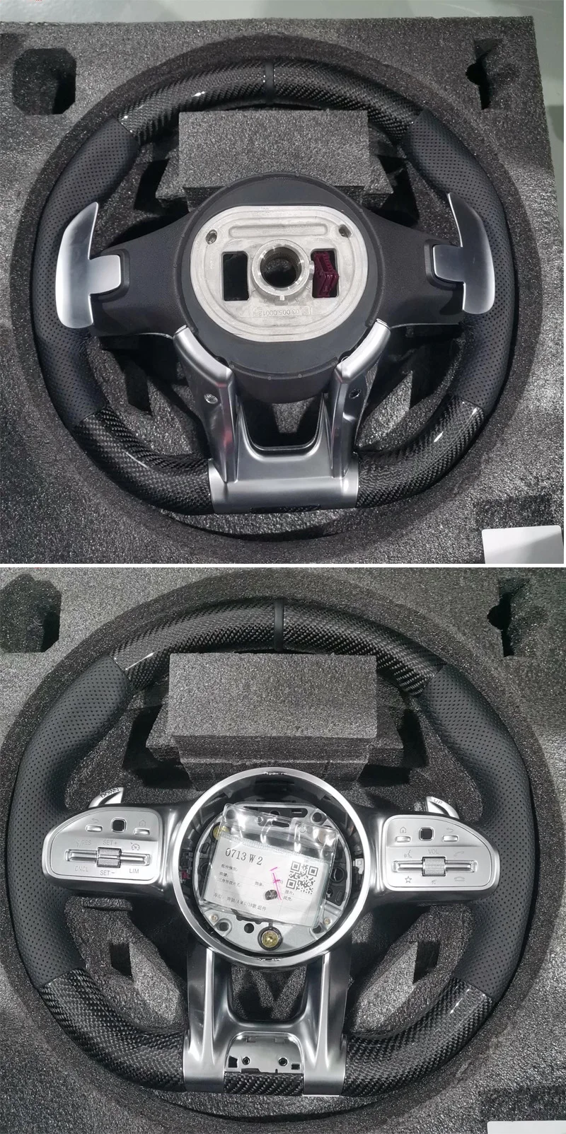 Custom Carbon Fiber Steering Wheel for Mercedes Benz AMG GT G C S Class W211 W222 W221 W204 W222 W205 W212 S63 C300 CLA GLE GLC