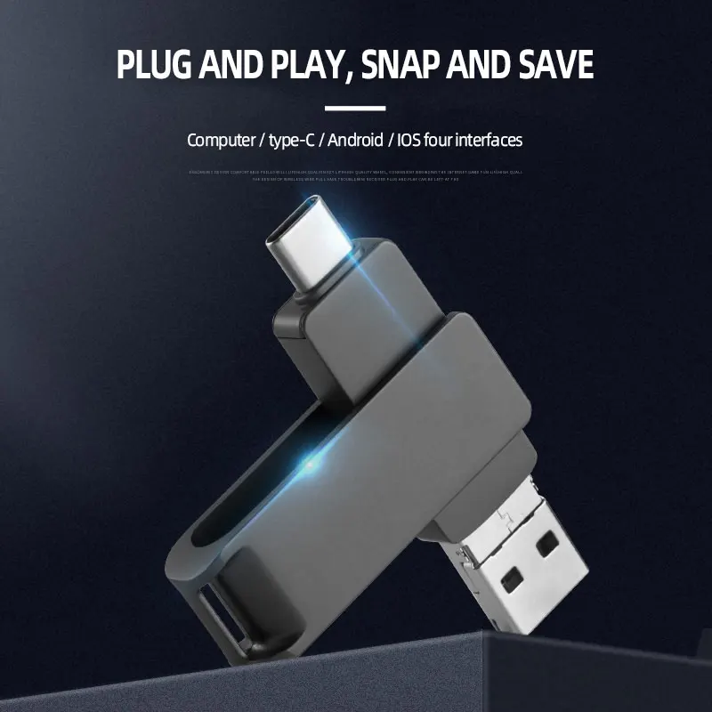4 In 1 Usb Flash Drive USB3.0 2.0 Pen Drive 8gb 16gb 32gb 64gb 128gb Pendrives Type C Usb
