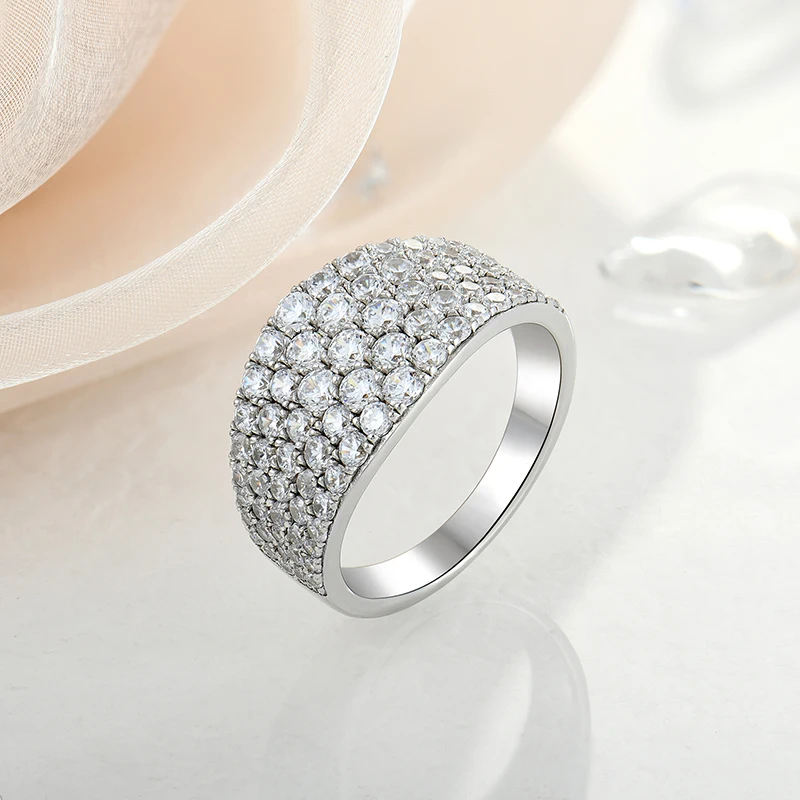 Fashion Ladies New Design 925 Sterling Silver Zirconia Ring Moroccan Wedding Ring Jewelry Women Wedding Rings