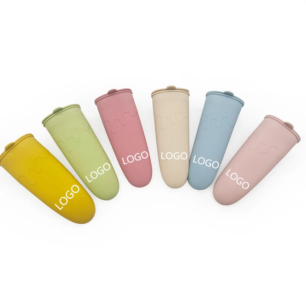 Wholesale Custom Logo Homemade Ice Pop Sticks Maker Lollipop Silicone Popsicle Ice Cream Mold With Cover
