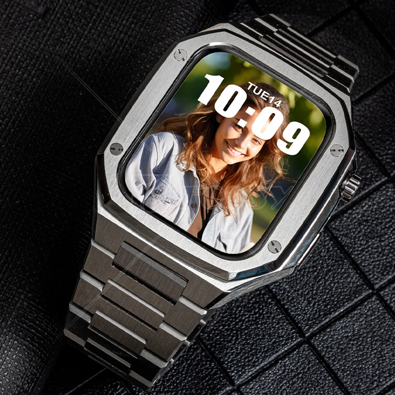 Изготовленный на заказ Oem Премиум нержавеющей стали 40/41/42/44/45 мм Роскошный чехол для часов и ремешок