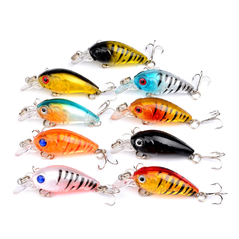KEWOTE 4.5cm 4g 10 pcs/bag low price wholesale hard plastic fishing lures crank bait trout fishing