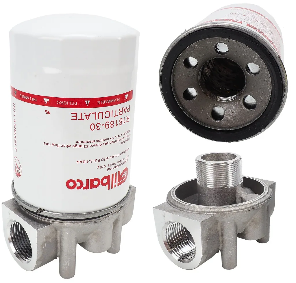 Cartridge Oil Filter with Bracket For Fuel Pump Dispenser,Applicable for Diesel,Gasoline,Ethanol or Methanol Blends Up To 10%