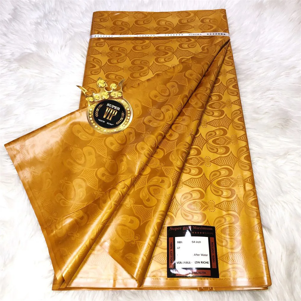 Mikemaycall 10 yard per pieces New arrival waterproof Bazin lace fabric african bazin riche wholesale for nigerian fashion