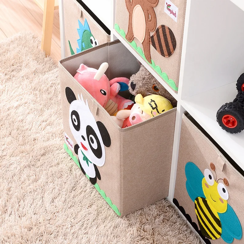 Best Selling Storage Boxes & Bins Stocked Kids Toy Organizer Portable Collapsible Storage Box Dustproof Cube Storage Organizer