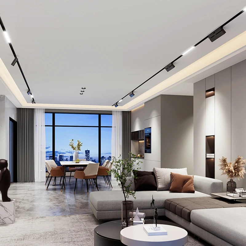 KESHUO factory wholesale 48V10W3000K 4000K 5000K can be customized ultra-thin magnetic suction system LED magnetic grille light