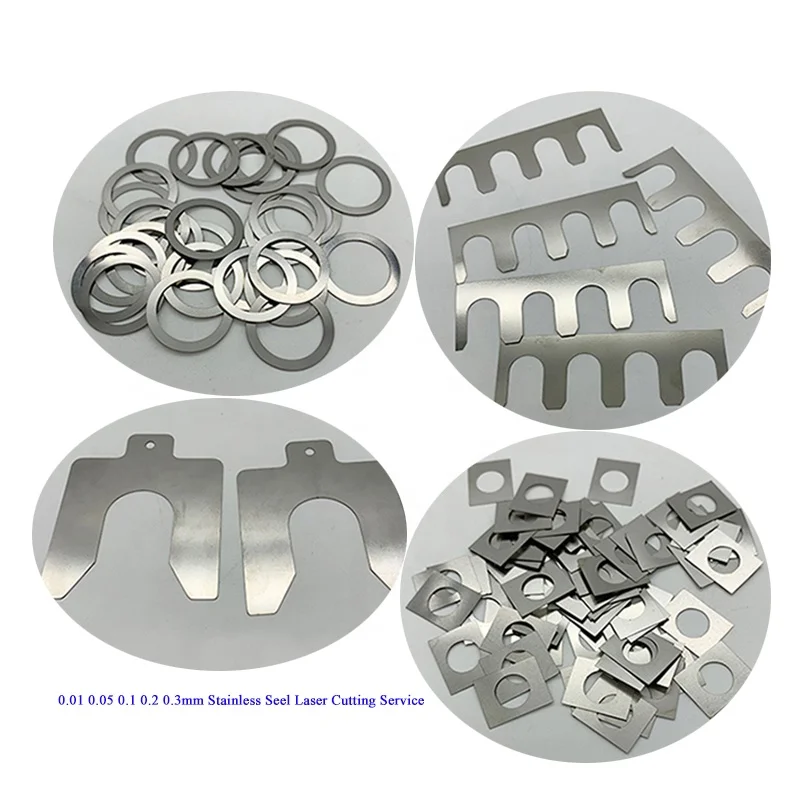 Custom sheet metal processing service 0.01 0.05 0.1 0.2 0.3mm 304 stainless steel washer spacer shim laser cutting part
