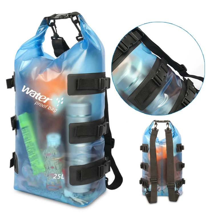 Custom Logo Outdoor Sports Beach Sack Transparent Ocean Pack Water Proof Clear Waterproof Dry Bag Backpack
