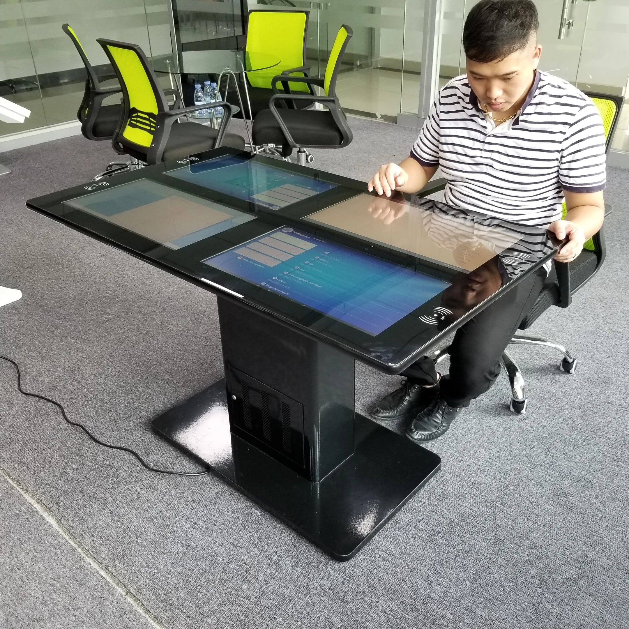 Customized Waterproof Game Table Interactive 4k Multi Touch Screen Bar Tea Restaurant Coffee Drafting Table with Cheap Price 178