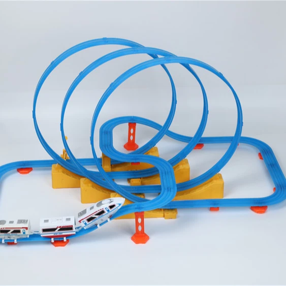 Track party 87pcs diy rail way car track toy wireless remote control toy car