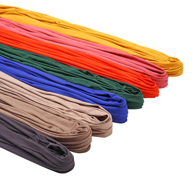 ELLEWIN Designer Head Wraps Turban Knit Headwraps Urban Hair Scarf Solid Color Long Breathable Head Band Tie for Women