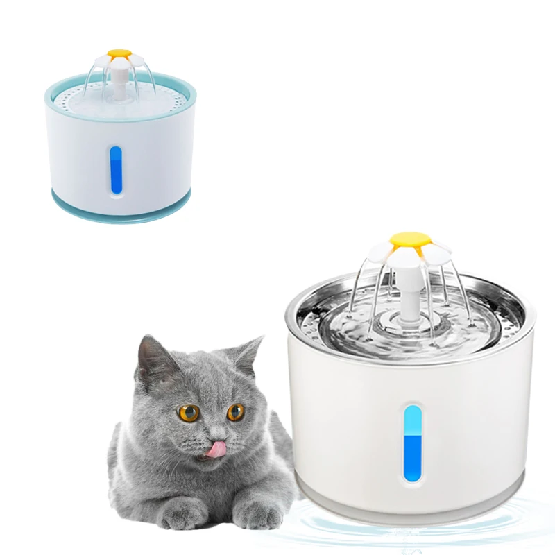 Умный дозатор воды для домашних животных, диспенсер для воды из нержавеющей стали с циркуляционным фильтром и чашей в форме кошки, Автоматический водяной фонтан с Usb-зарядкой