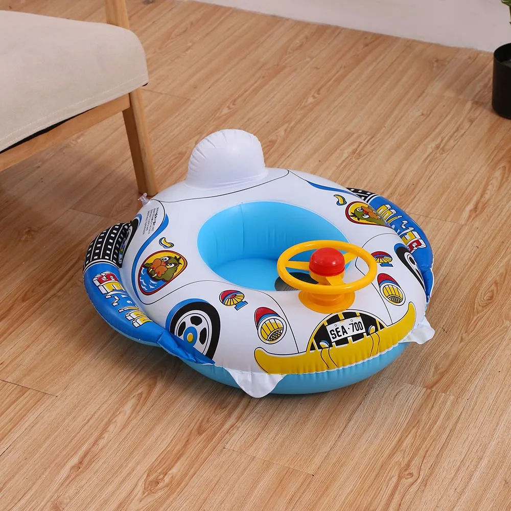Hot Selling Baby Pool Inflatable Float Seat Boat Swim Ring Swimming Safe Raft Kids Water Motorcycle Car
