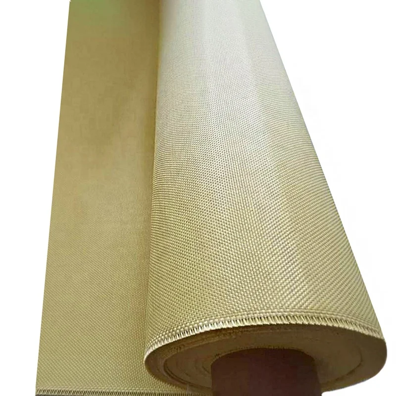 Yellow plain weave flame retardant aramid fiber fabric