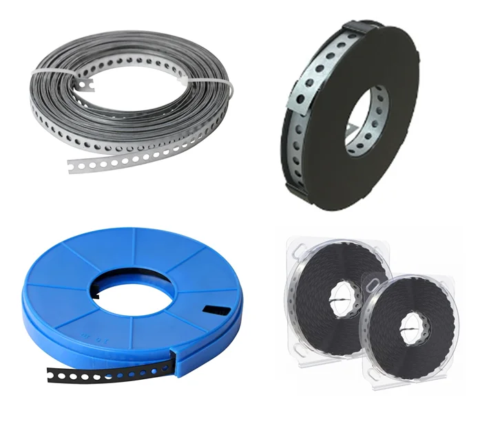 MasterACCT 30FT Perforated Galvanized Steel Strap Fixing Band Pipe Hanging Single Hole Strap Metal Tube Tension Clips Pipe Clamp