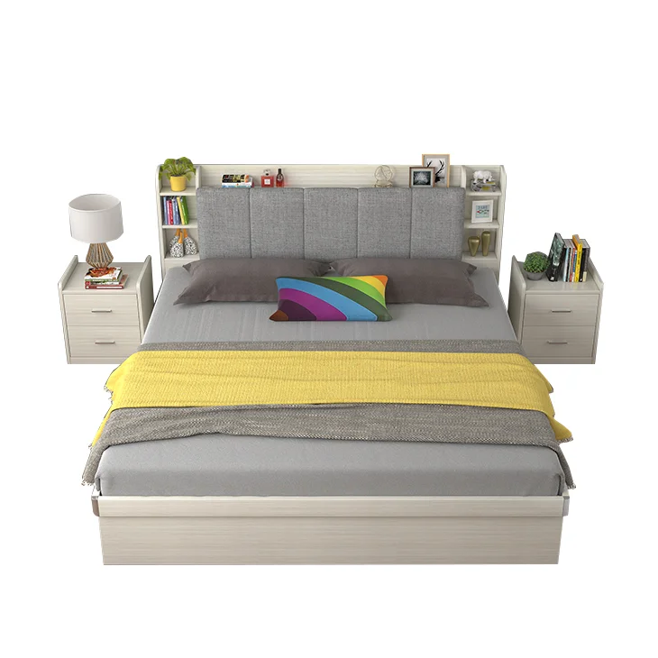 
Professional Manufacturer Wooden Box Bed Designs White Sofa Bed with Storage 