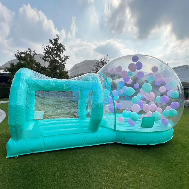 Commercial inflatable bubble house bounce castle bouncy games for kids high quality white jumping bouncer outdoor balloon party