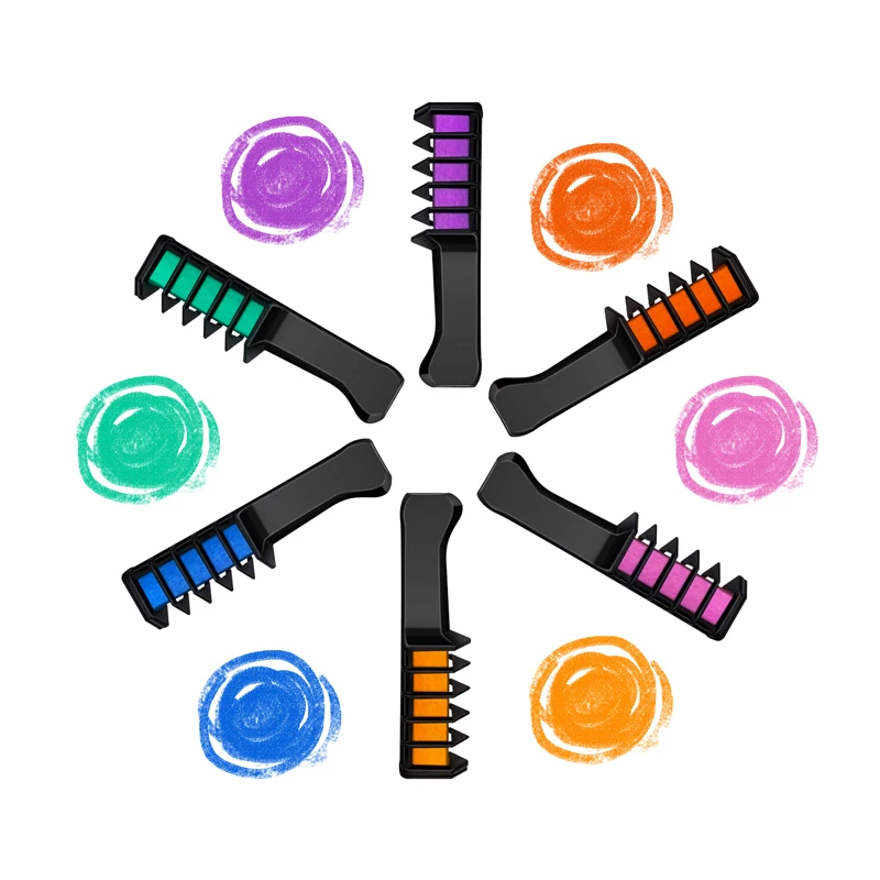 
Non-toxic Temporary Hair Dye Colour Kit Pastels Salon Kit 6 color dye hair chalk Birthday kids party for decoration hair chalk 