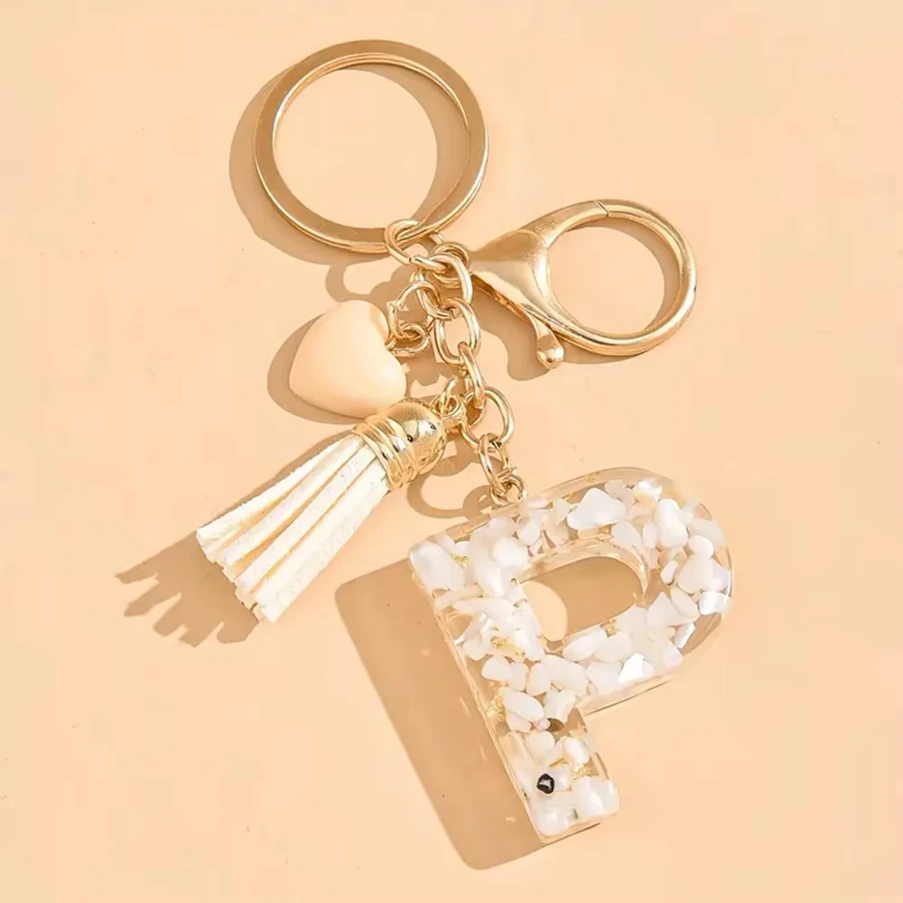 Wholesale Letter Keychain Backpack Accessories Lobster Clasp Love Tassel Keychain Cute