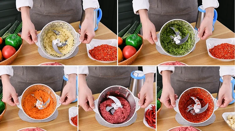 Коммерческая Мясорубка пищевой миксер аллюминий и чеснок высокоскоростная машина 2 л для кухонных аксессуаров купить