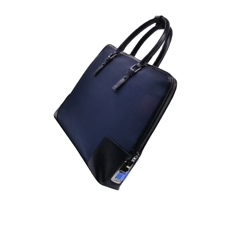Fipilock Fingerprint Bag Purses and Handbags Guangzhou Genuine Leather Man Clutch Bag Zipper Fingerprint Laptop Hand Bag Men