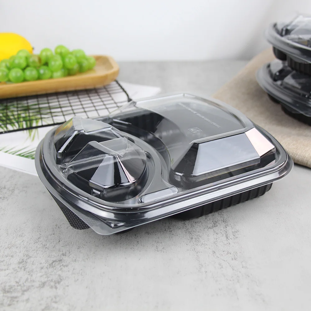 Meal Prep Containers 3 Compartment 14 Pack Lunch Box Bento Box Food Storage Portion Control Containers 21 Day Fix BPA Free