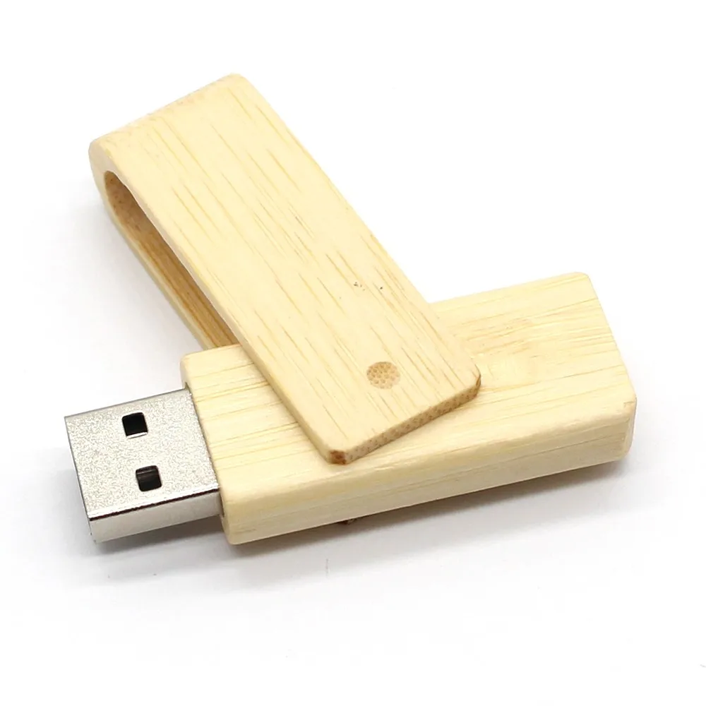 Manufacturer Laptops Usb Telefono Cle 32Gb 64Gb 128Gb 256Gb 64Mb 128Mb 3.0 With Logo Wood Swivel Usb Flash Memory Drive