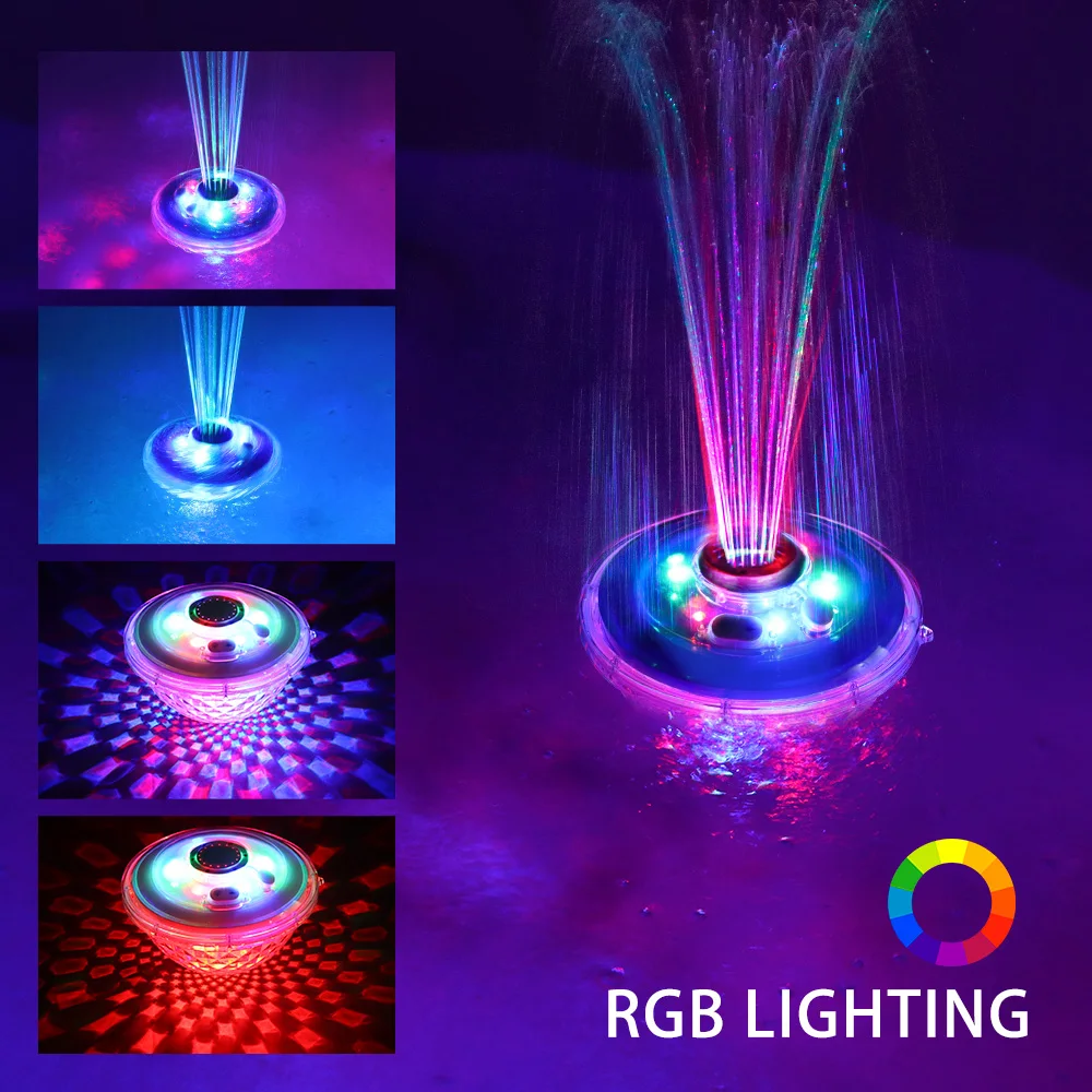 IP68 Waterproof LED Colorful Floating Japanese Garden Mermaid Angel Water Fountain Outdoor