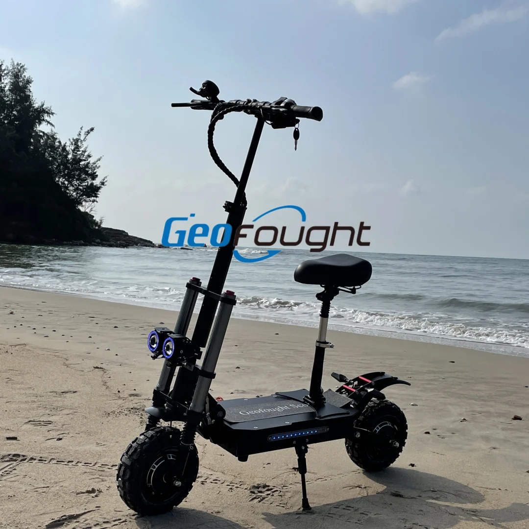 two wheels adult foldable e scooter 60V 6000w 11inch off road electric moped scooter for adults with led display with fat wheel
