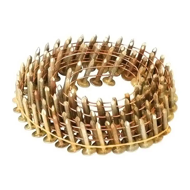 High Standard 1 1/4 Inch 15 Degree Big Head Coil Roofing Nail Galvanized For Roofing