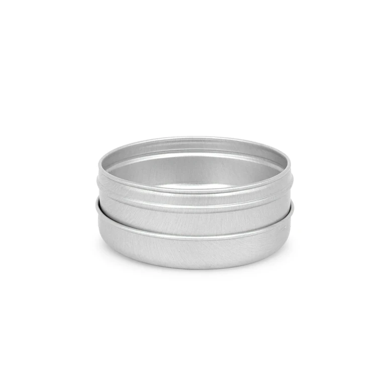 60g metal soap tin box Aluminum Tins Cosmetic Round Cream Jars empty aluminum can container