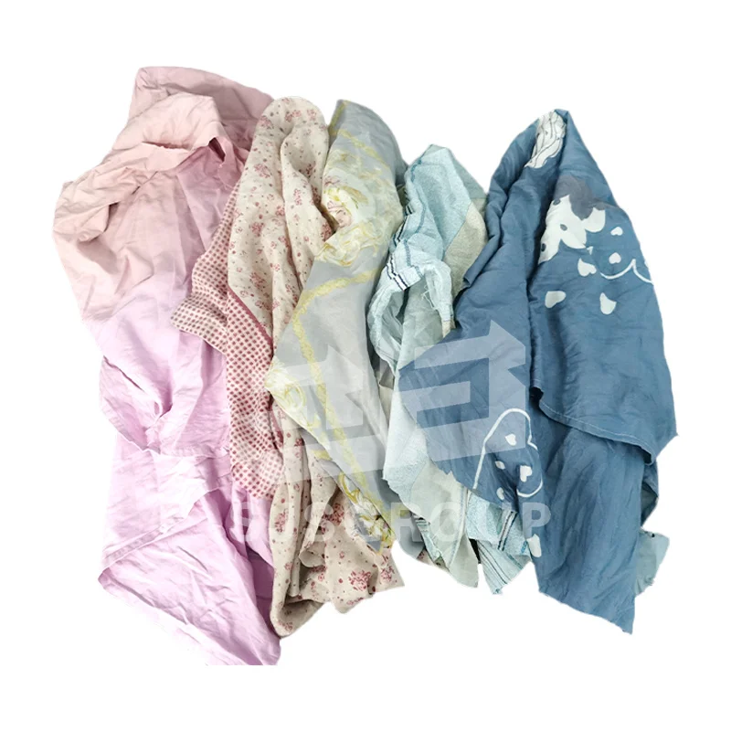 IMPA NO.232910 Recycled 10kg 100% COTTON RECLAIMED RAGS 25 LB BOX MIXED COLOR RAGS Cotton sheeting rags wipes