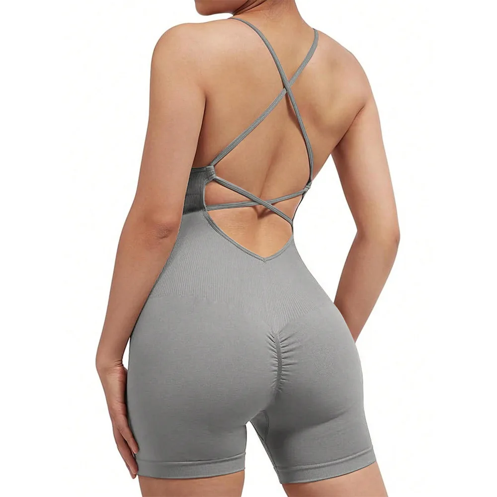 Adult beauty back sexy summer vest dance wear seamless ballet jumpsuits dance leotard yoga sleeveless gymnastics women leotard