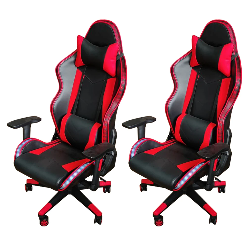 Подгонянный Голубой свет sillas gamer led rgb Премиум ПК игровое кресло с подставкой для