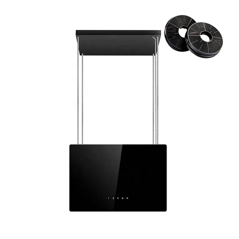 Island Mount DUCTLESS Range Hood Contemporary Italian Smart Exhaust Hood