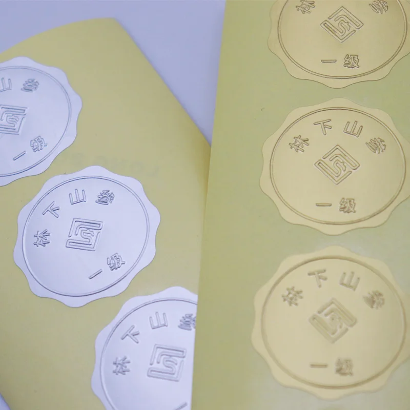 Custom Print Circle Transparent Rose Gold Sticker LOGO Label Adhesive PP Rose Gold Foil Stickers