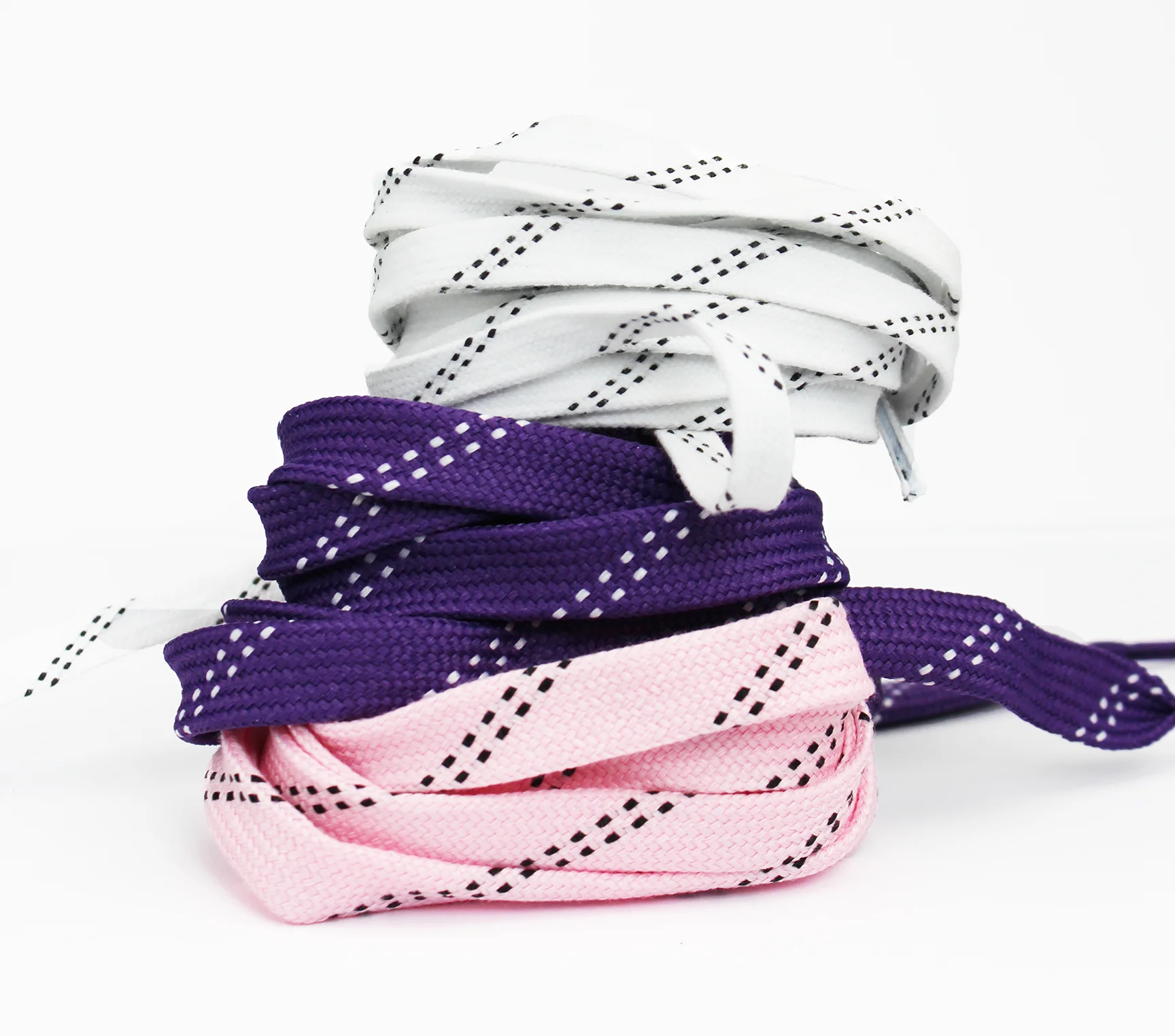 Wear-resistant Waxed Hockey Shoelaces Athletic Shoe Laces For Ski Skates