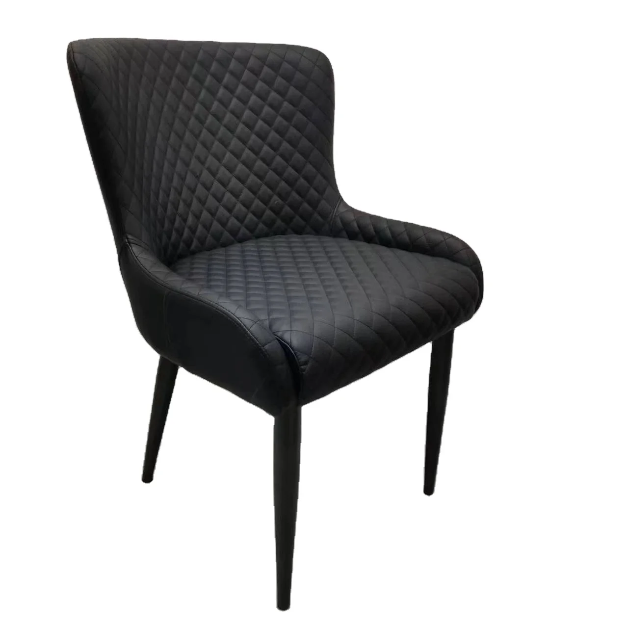 black leather  Dining Table Chair  hotel  Chair